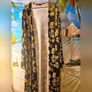 Elegant Black and Gold Women's Coat